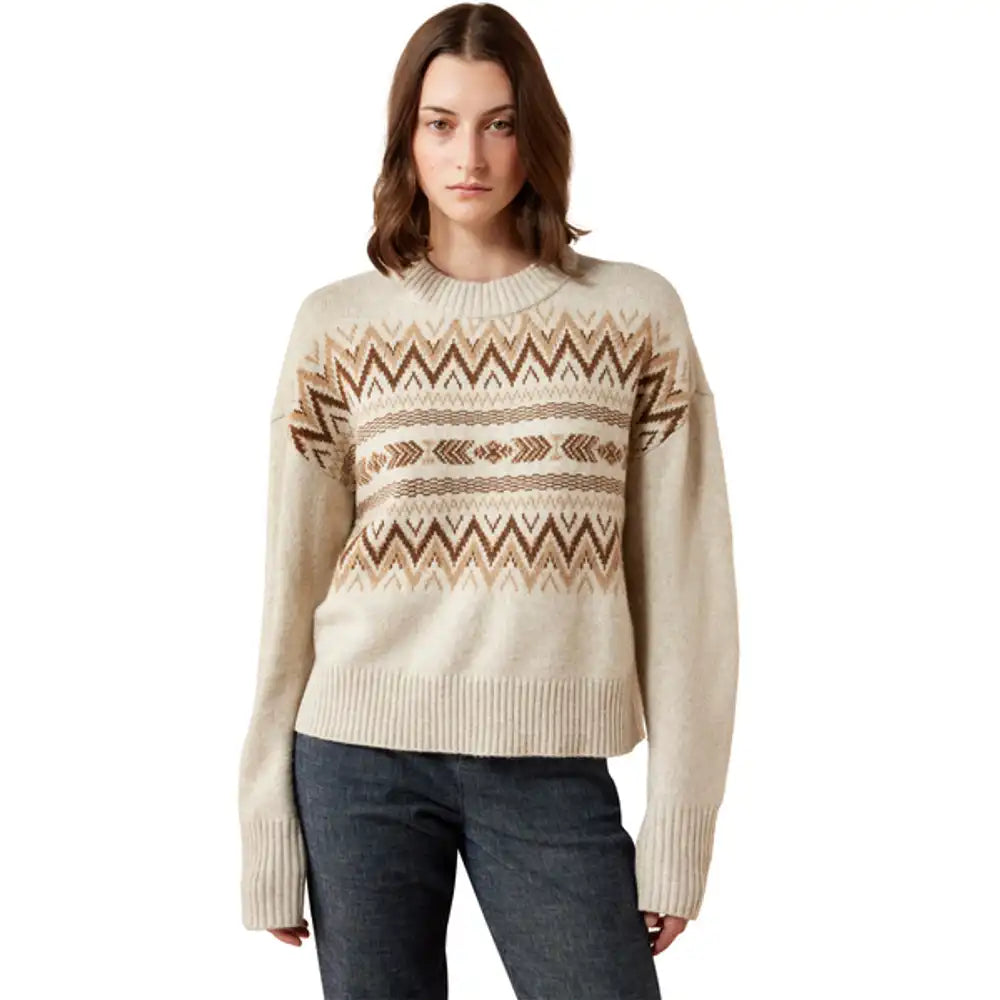 Ariat Women's Lodge Sweater Oatmeal Heather