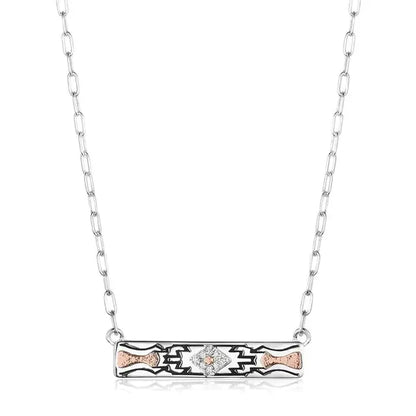 Montana Silversmiths Women's Necklace, Crystal, Clear, Brass