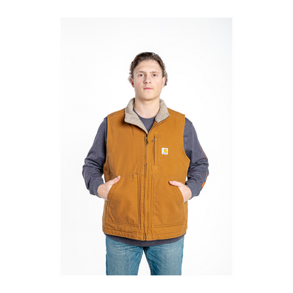 Carhartt Men’s Vest Loose Fit Washed Duck Lined
