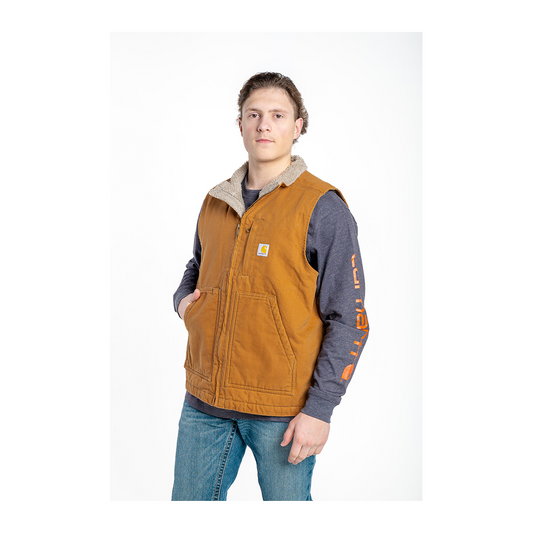 Carhartt Men’s Vest Loose Fit Washed Duck Lined