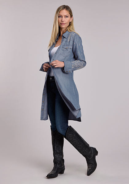 Stetson Women's Denim Shirt Dress with Lavish Embroidery weis-western-wear