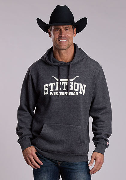 Stetson Men's Horn Screen Print Hoodie