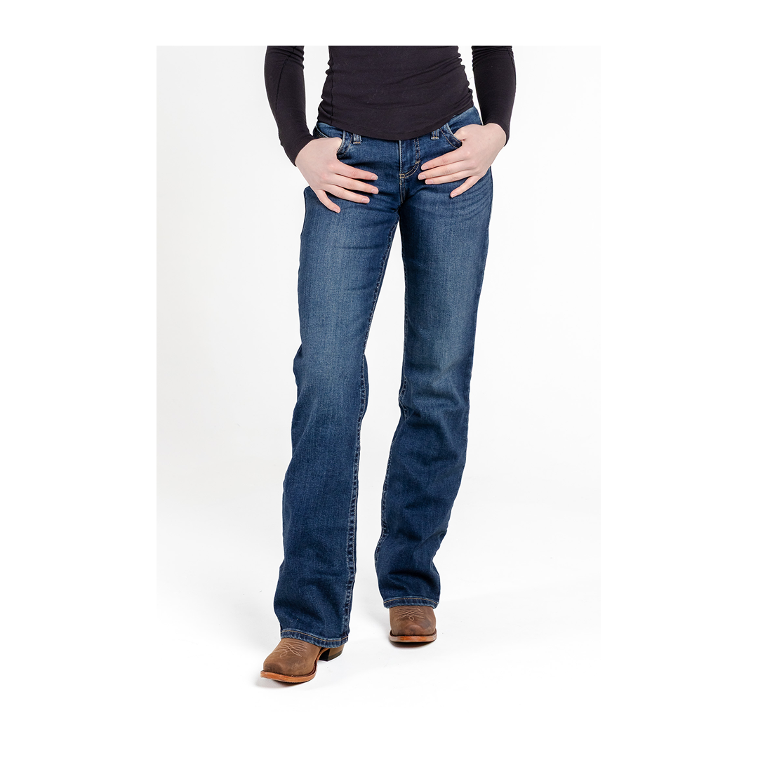 Wrangler Women’s Jeans Riding Mid Rise Relaxed Fit Jade