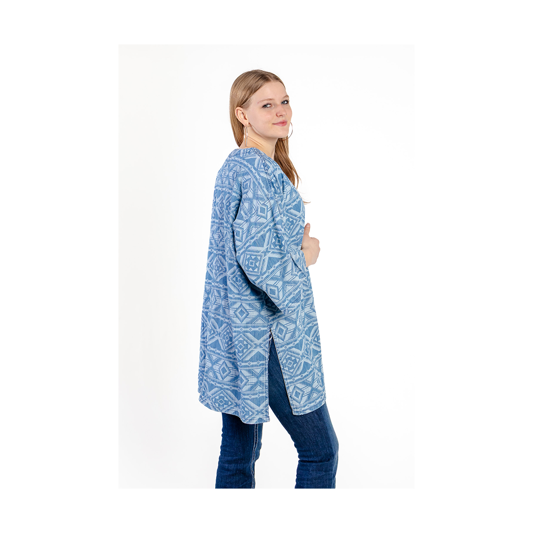 Wrangler Women's Geometric Denim Kimono - CLEARANCE