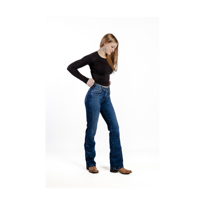 Wrangler Women's Bespoke High Rise Bootcut Jean in Lacey