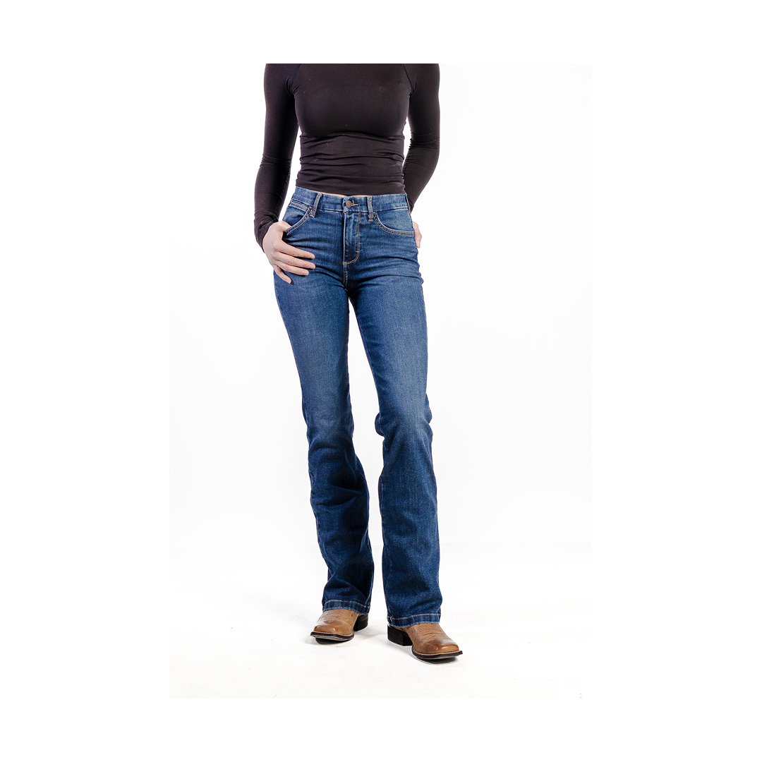 Wrangler Women's Bespoke High Rise Bootcut Jean in Lacey