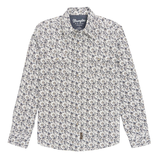 Wrangler Retro Premium Long Sleeve Snap Shirt weis-western-wear