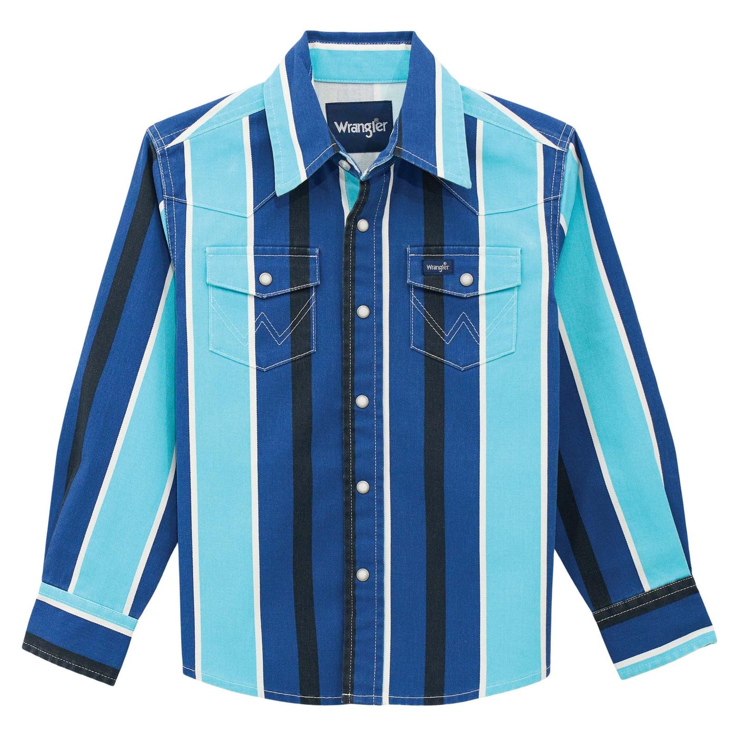 Wrangler Boy's Vintage Inspired Brushpopper Long Sleeve Shirt weis-western-wear