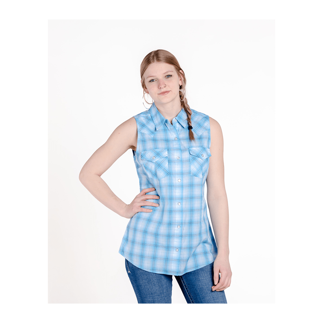 Wrangler Women's Wrangler Retro® Essential Snap Shirt Blue - Wrangler