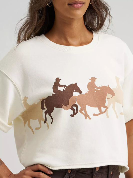 Wrangler Women's Short Sleeve Crew Sweatshirt weis-western-wear