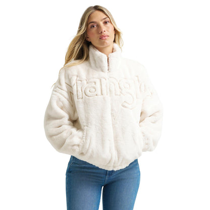 Wrangler Retro® Women's Logo Faux Fur Jacket - White