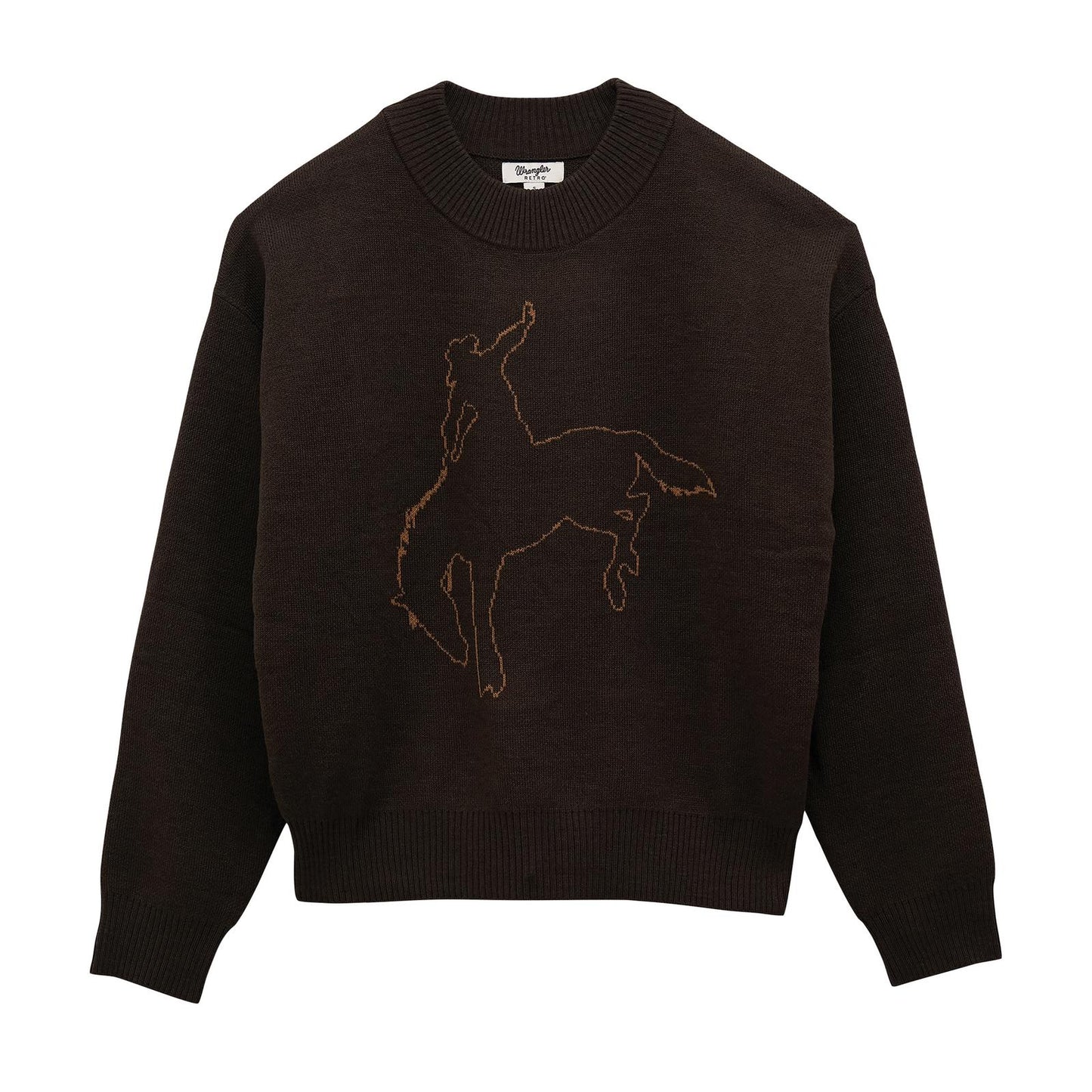 Wrangler Retro Punchy Sweater Crew - Brown