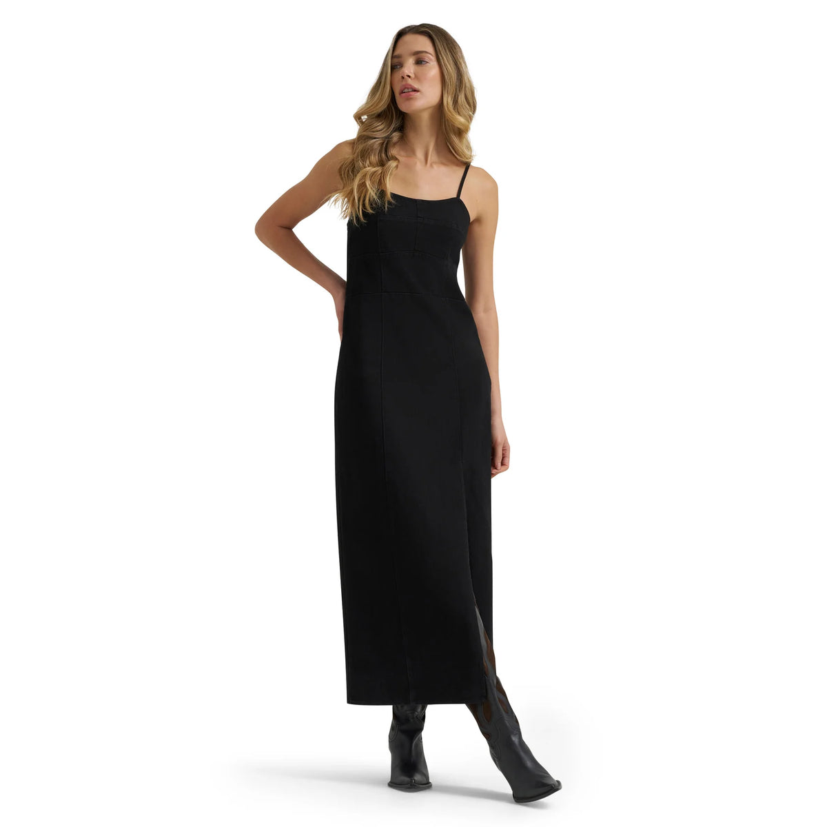 Wrangler Ladies Retro® Punchy Black Maxi Slip Dress