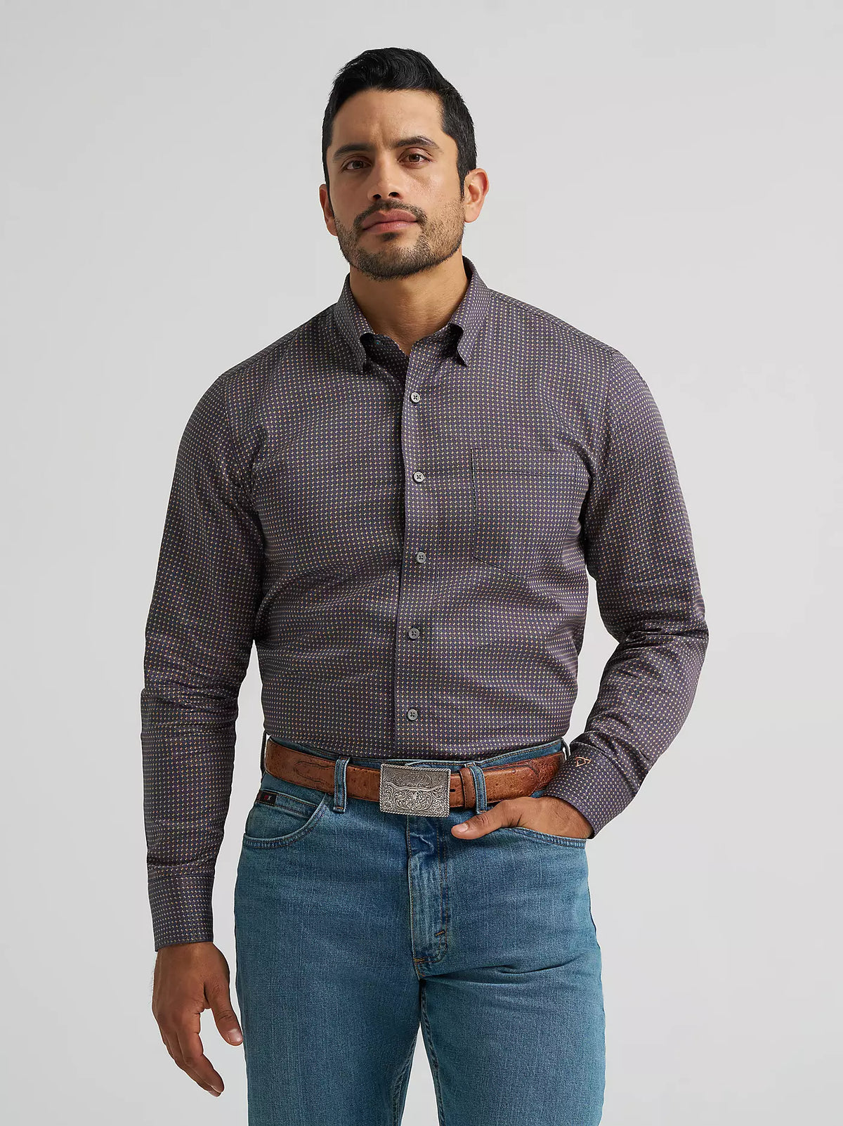 Wrangler Men's Cody Johnson One Pocket Button Down Shirt
