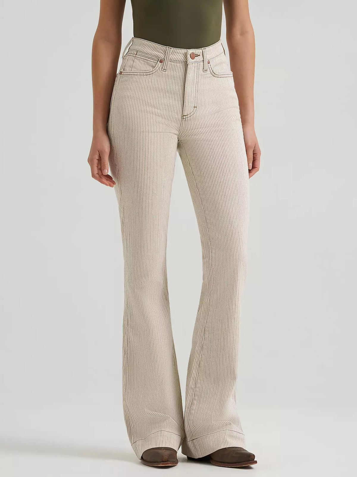 Wrangler Women's Bailey Pinstripe High Rise Trouser Jean