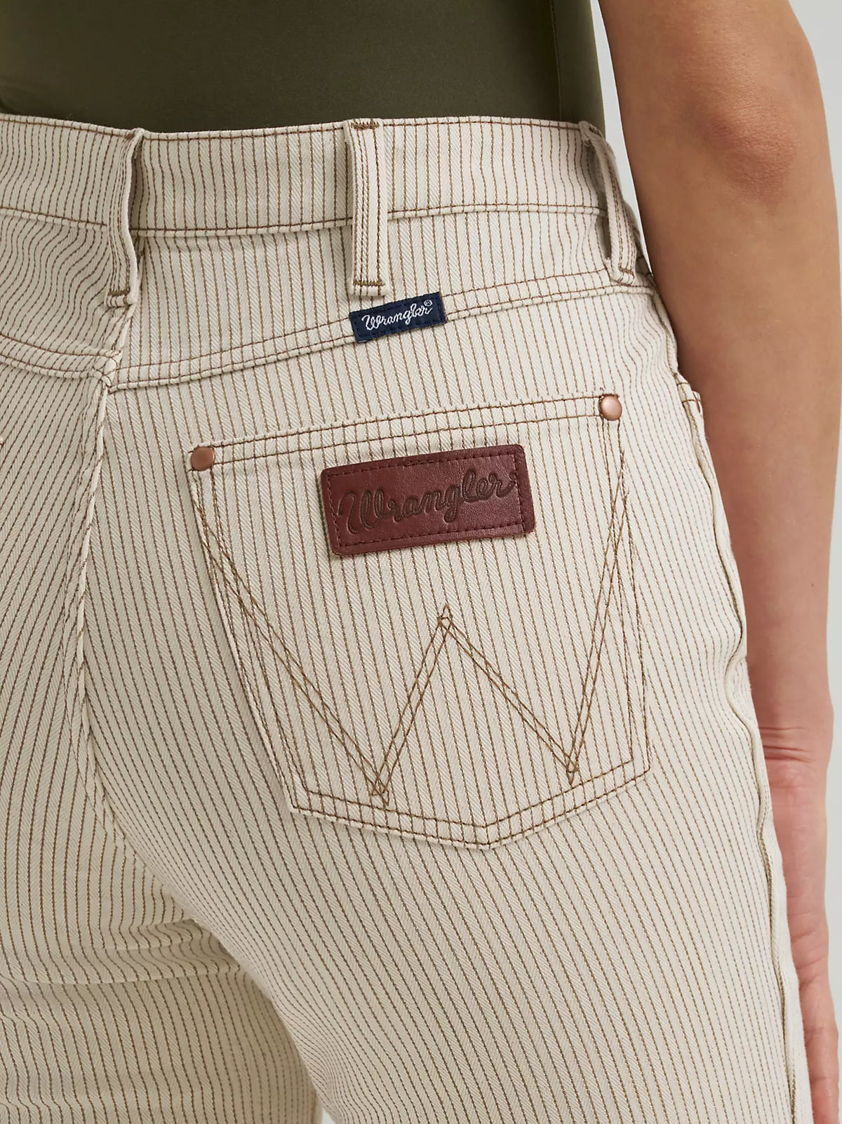 Wrangler Women's Bailey Pinstripe High Rise Trouser Jean