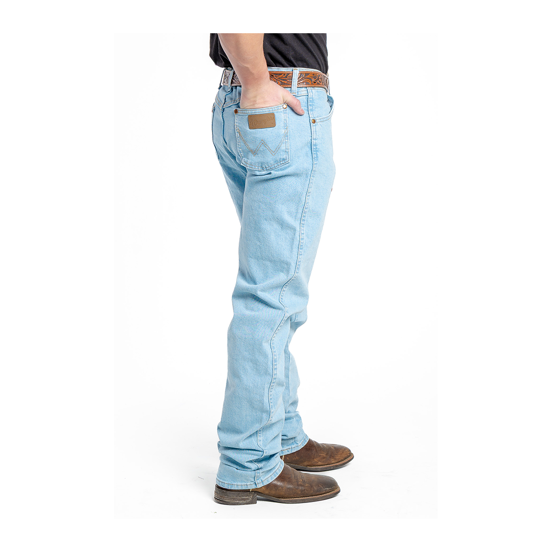 Wrangler Men's Active Flex Original Fit Bleach Wash Jeans