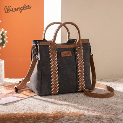 Wrangler Braided Whipstitch Top Handle Small Tote/Crossbody