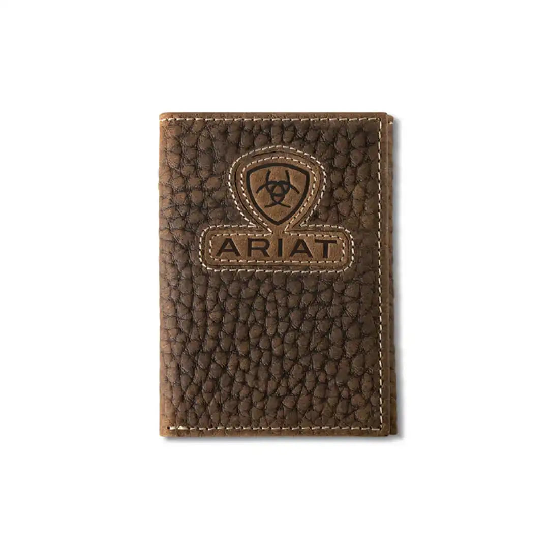 Ariat Trifold Wallet Inlay Patch Brown