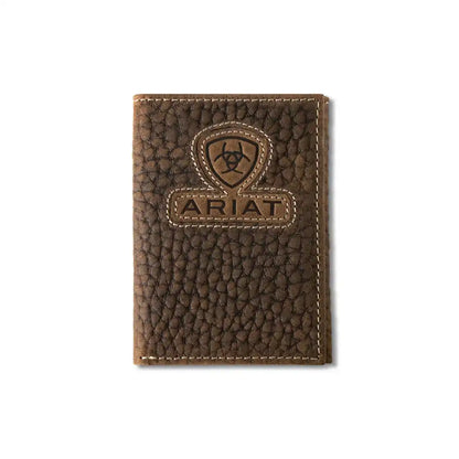 Ariat Trifold Wallet Inlay Patch Brown