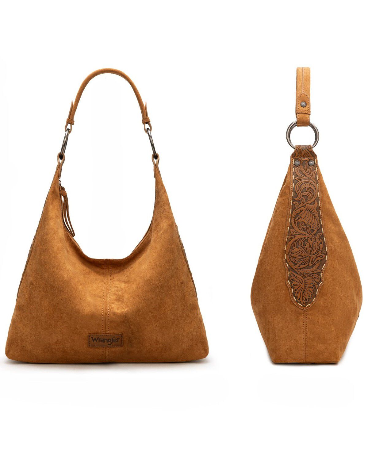 Montana West Wrangler Floral Tooled Hobo Bag With Pouch Bag weis-western-wear