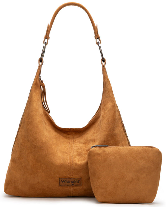 Montana West Wrangler Floral Tooled Hobo Bag With Pouch Bag weis-western-wear