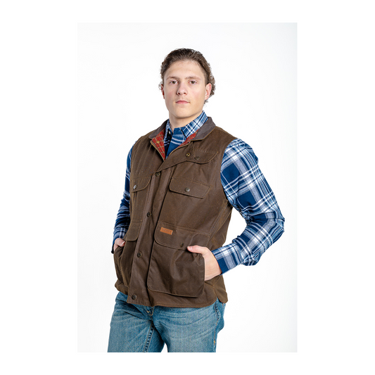 Outback Trading Company Men's Vest Overlander Oilskin