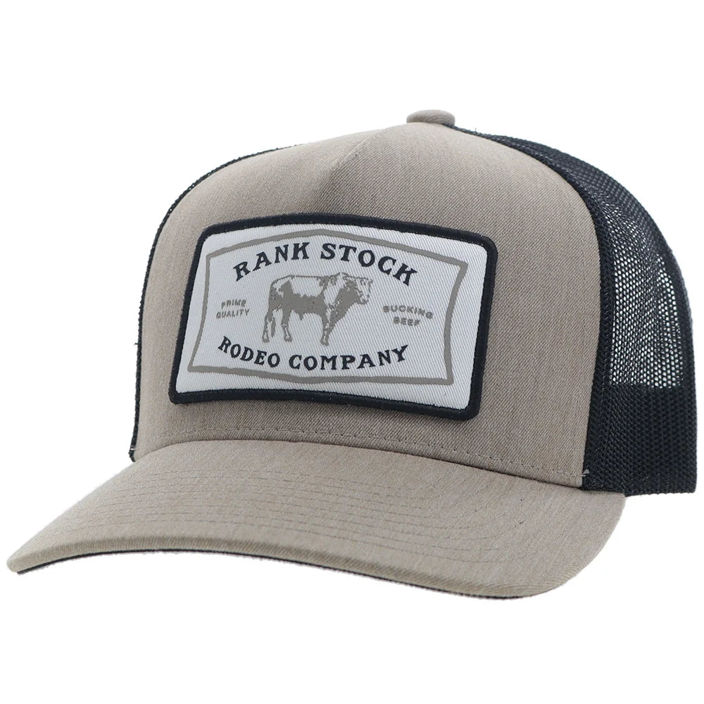 Hooey "Rank Stock" Hooey Hat Tan/Black w/White/Black Patch