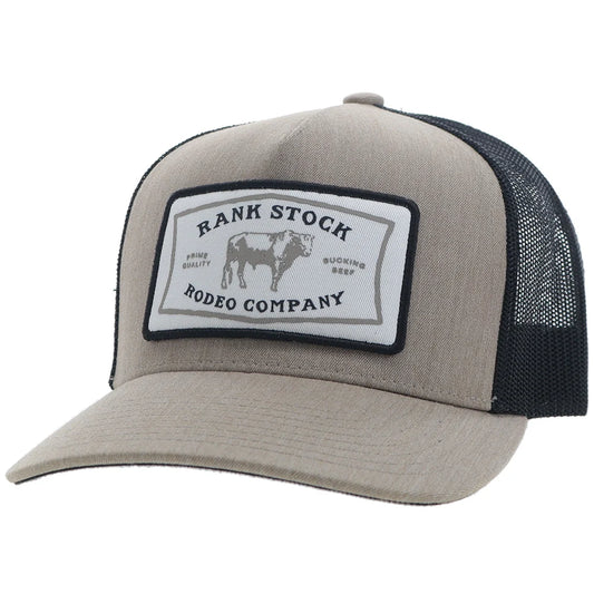 Hooey "Rank Stock" Hooey Hat Tan/Black w/White/Black Patch