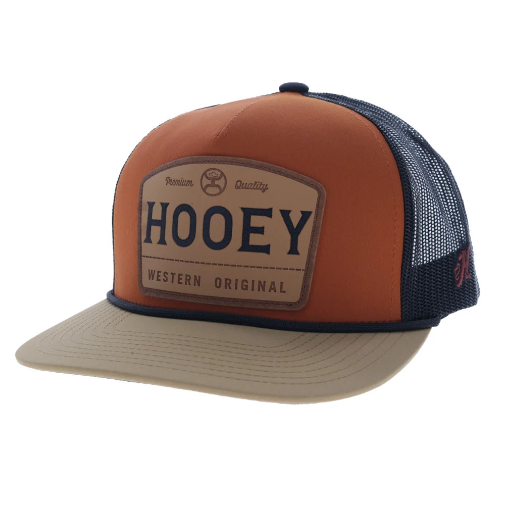 Hooey "Trip" Orange/Black w/Leather Patch