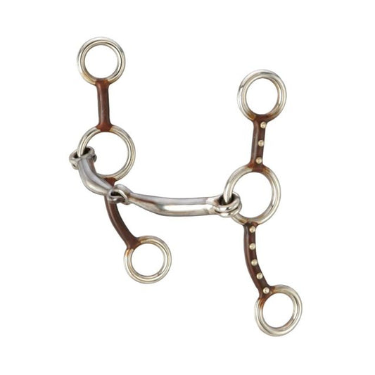 Tough1 Antique Brown Jr. Cowhorse Snaffle - Tough 1