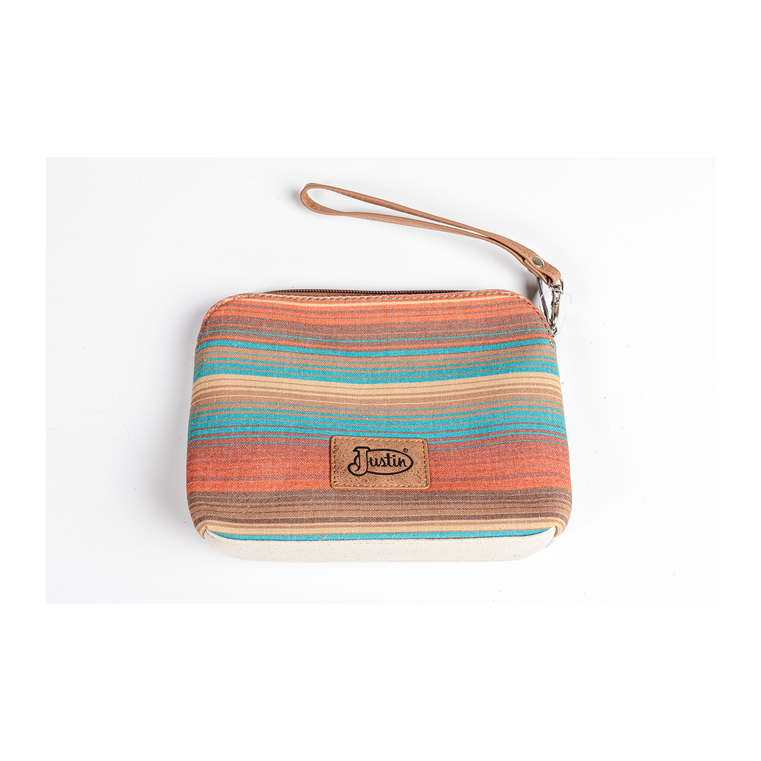 Justin Women's Striped Long Horn Cosmetic Pouch