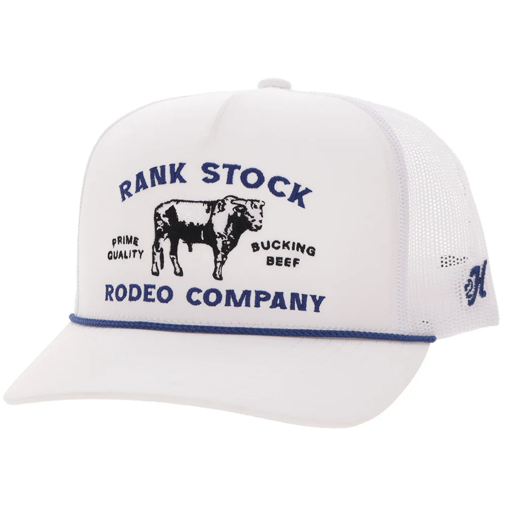 Hooey "Rank Stock" Hat White/Blue