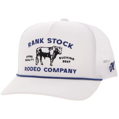 Hooey "Rank Stock" Hat White/Blue