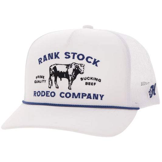 Hooey "Rank Stock" Hat White/Blue