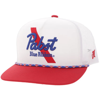 Hooey "Pabst Blue Ribbon" Hat White/Red
