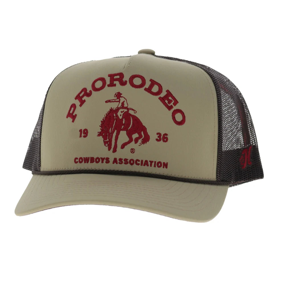 Hooey Unisex Prorodeo 5-Panel Trucker Snapback Hat Tan/Brown