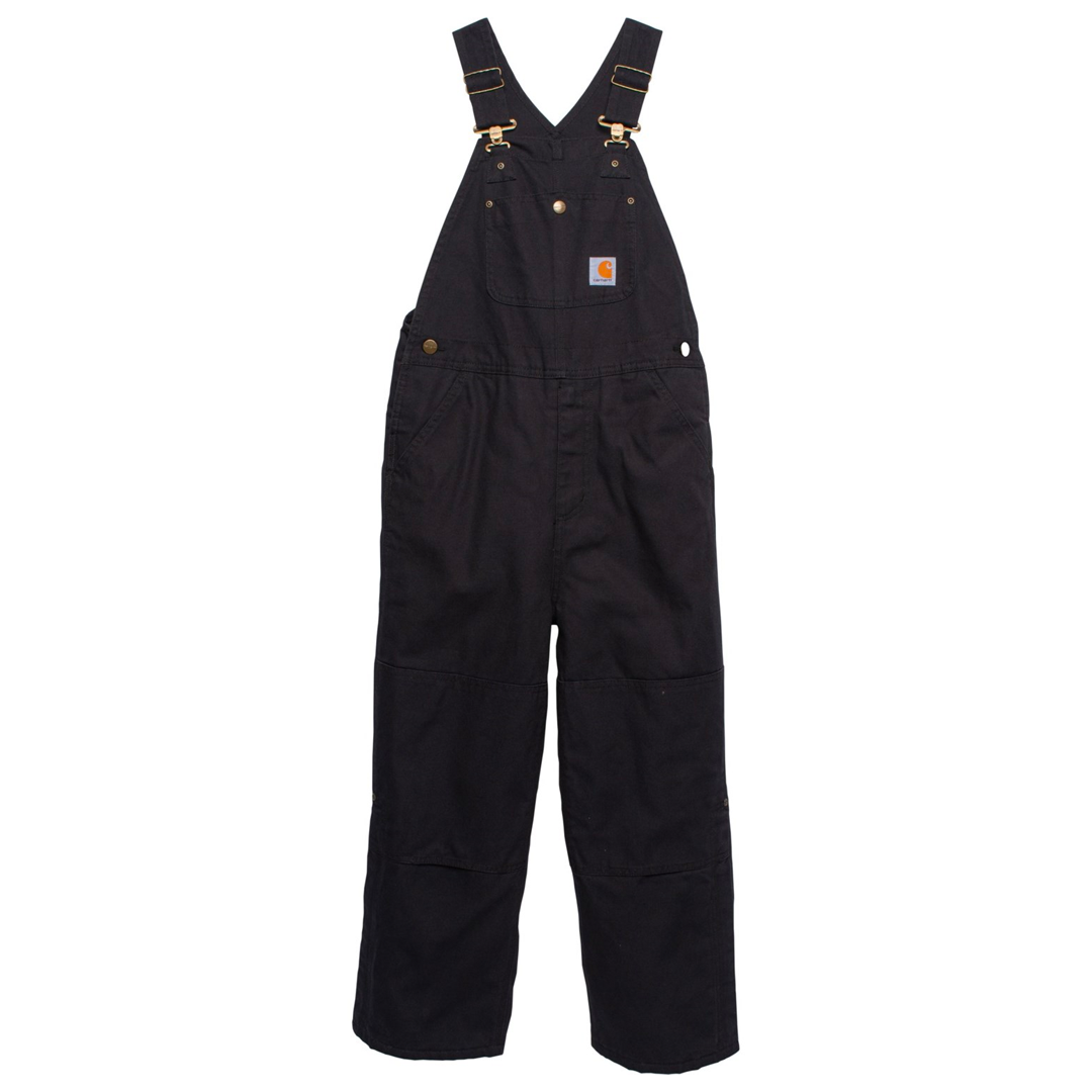 Carhartt Boys Loose Fit Canvas Bib Overalls Insulated Black