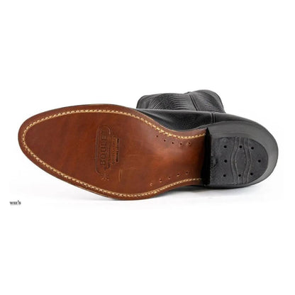 Boulet Men's Cowboy Boots 14" Deertan Cowboy Heel R Toe 9502