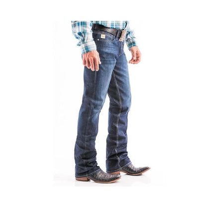 Cinch Men's Jeans Ian Slim Mid-Rise Boot Cut Dark Stonewash