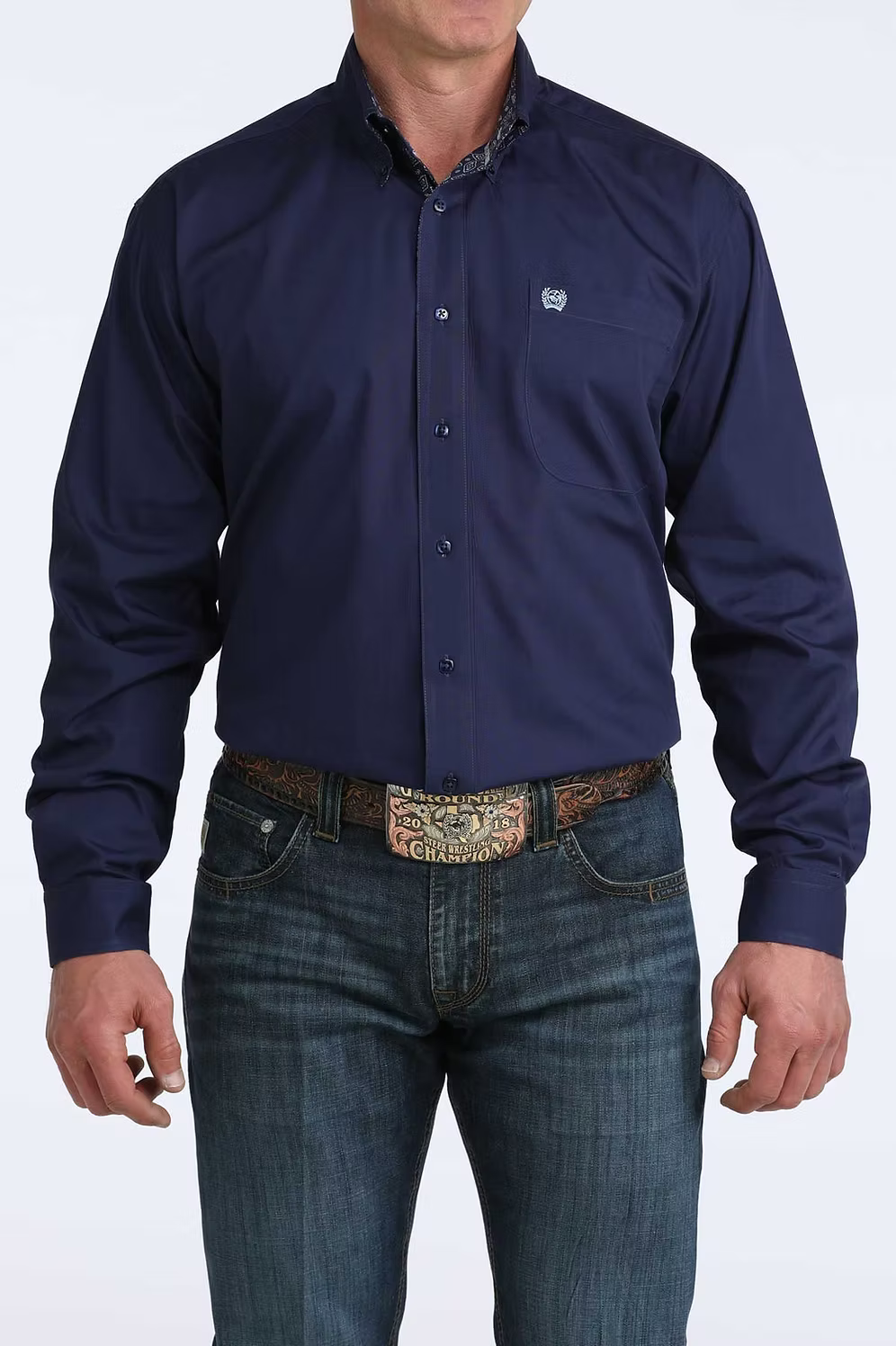 Cinch Men's Royal Blue Long Sleeve Shirt weis-western-wear