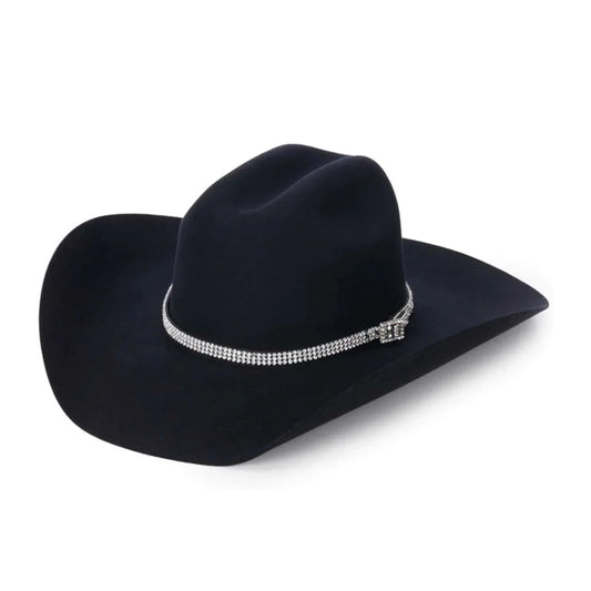 3D Belt Co. Clear Crystal Fashion Hatband DH860