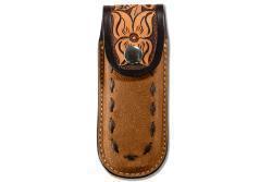 3D Knife Sheath Closed Floral Roughout Tan weis-western-wear