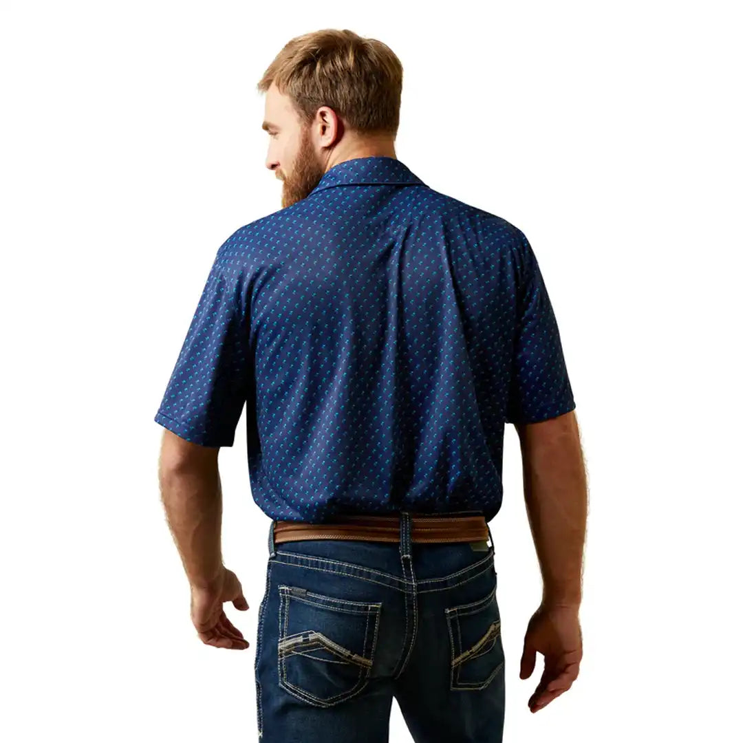 Ariat Men’s All Over Print SS Polo Monaco