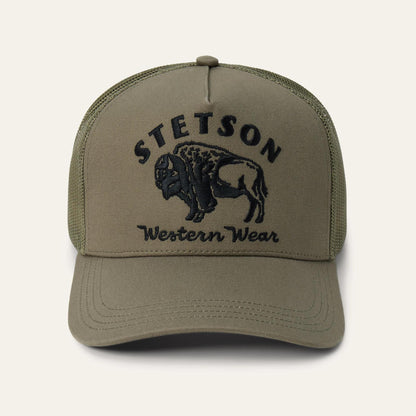 Stetson Men's Bison Embroidered Trucker Ballcap weis-western-wear