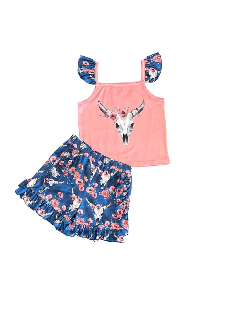 Shea Baby Girl's Two Piece Midnight Floral Shirts weis-western-wear