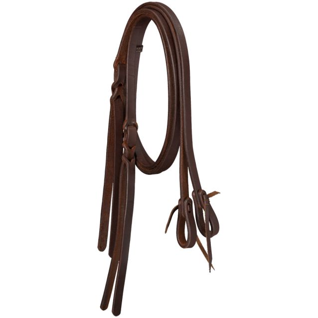 Tough 1 Harness leather Split Rein with popper
