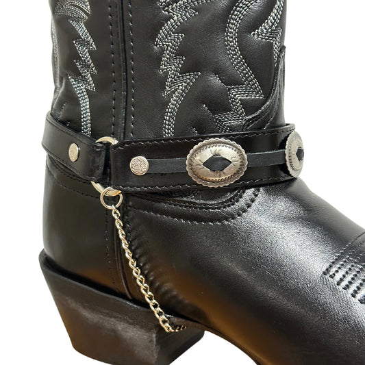 Austin Accent Leather Boot Bracelet with Oval Conchos weis-western-wear