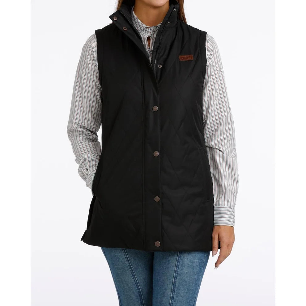 Cinch Ladies Black Quilted Barn Vest