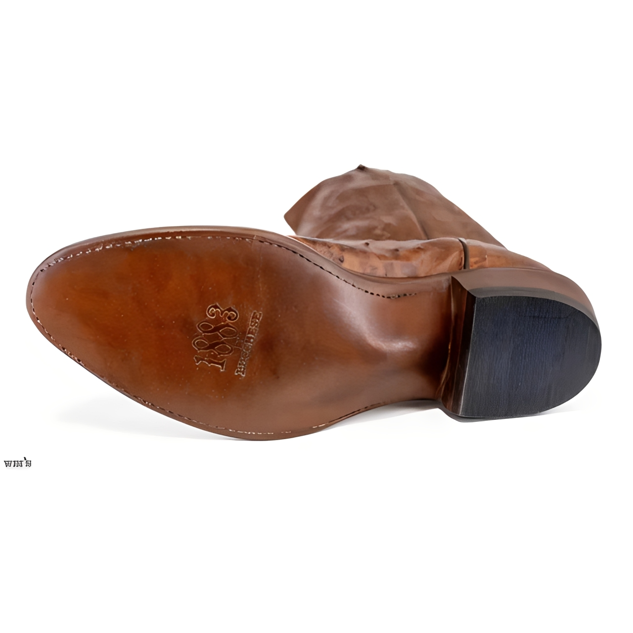 Lucchese Exotic Ostrich 13" Tan Cowboy Boot Men's